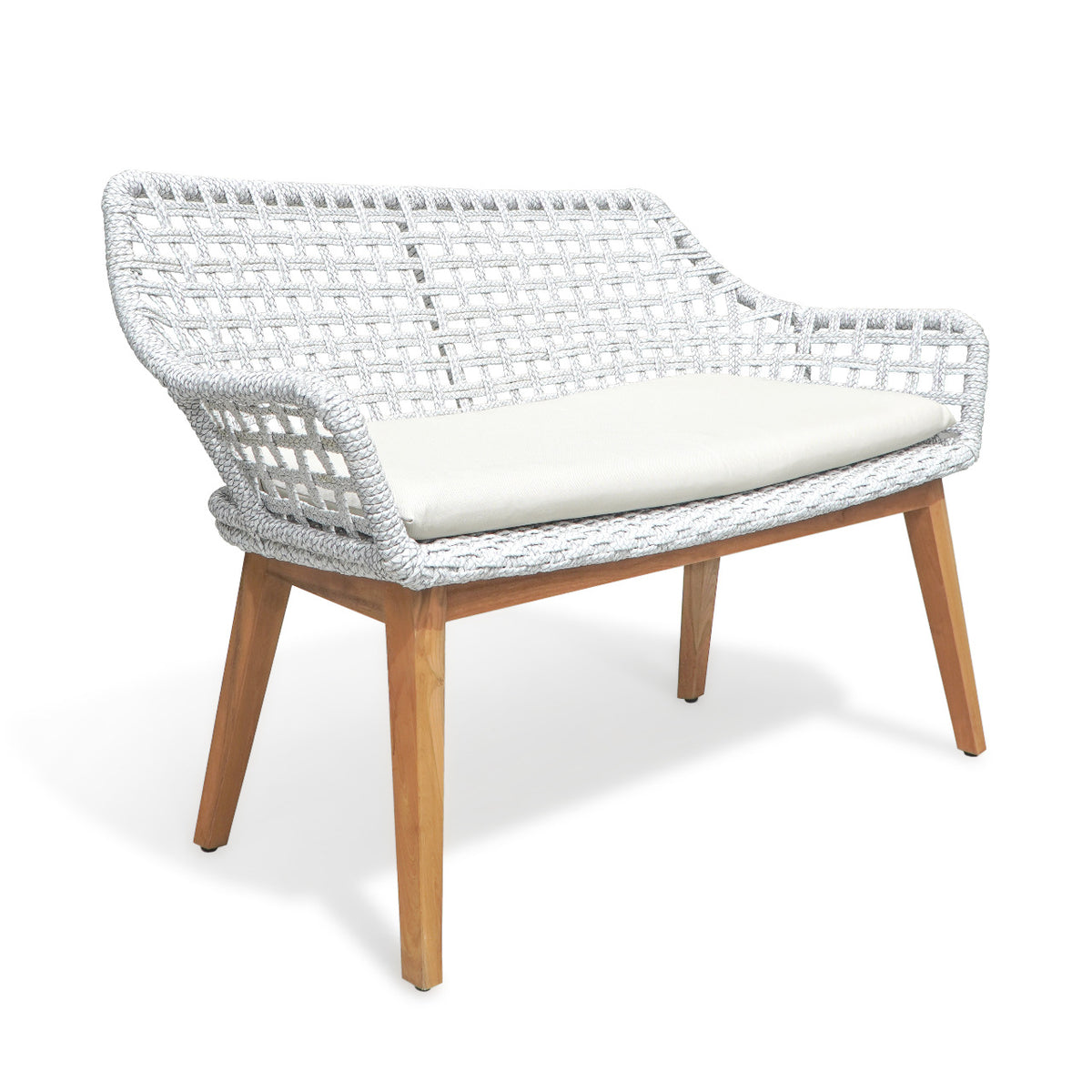 Synthetic rattan sofa Paros – boho furniture, handwoven and handmade in Bali