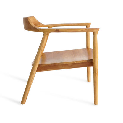 Kennedy Lounge Chair With Wooden Seat
