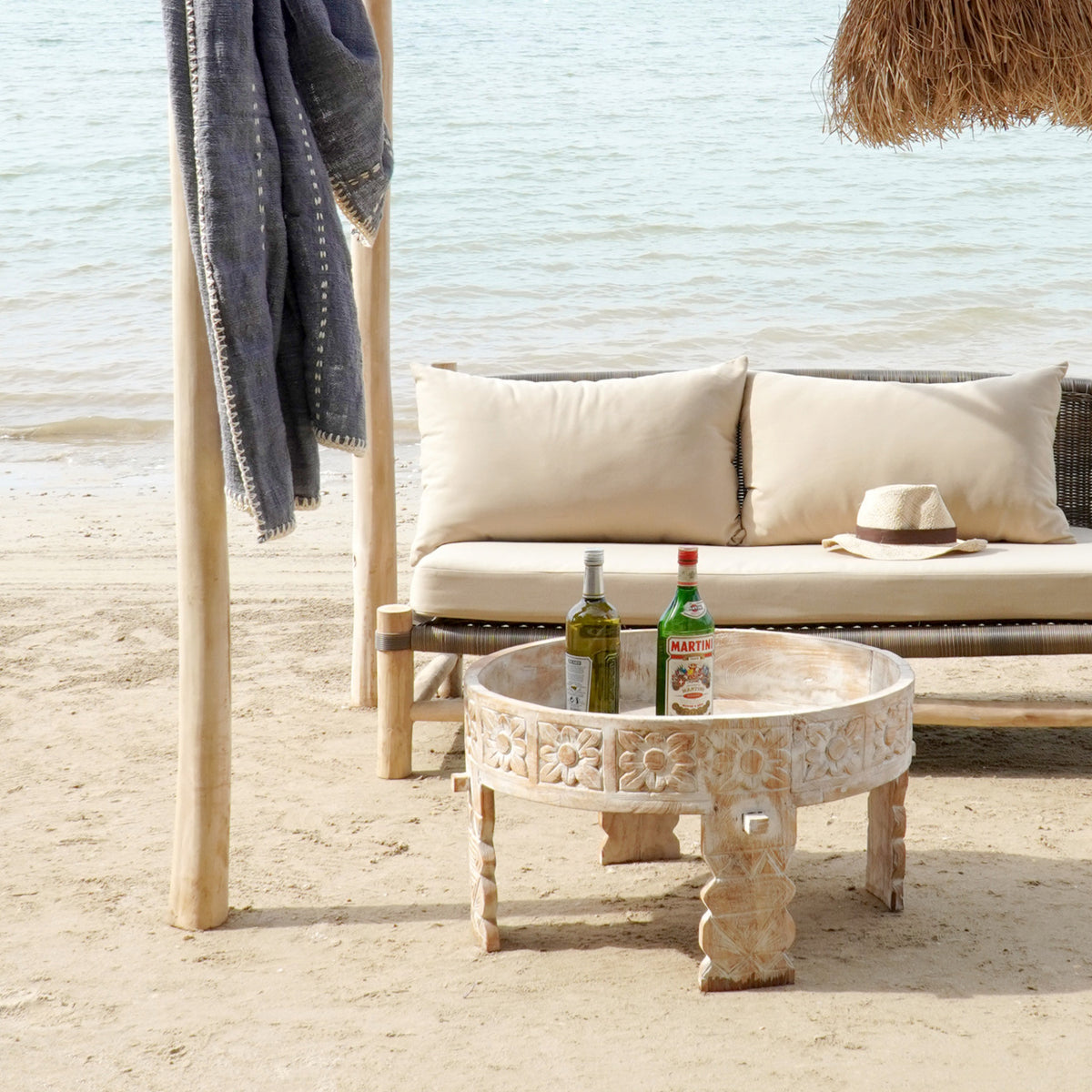 Gustavia side table in natural materials – handmade boho furniture from Bali