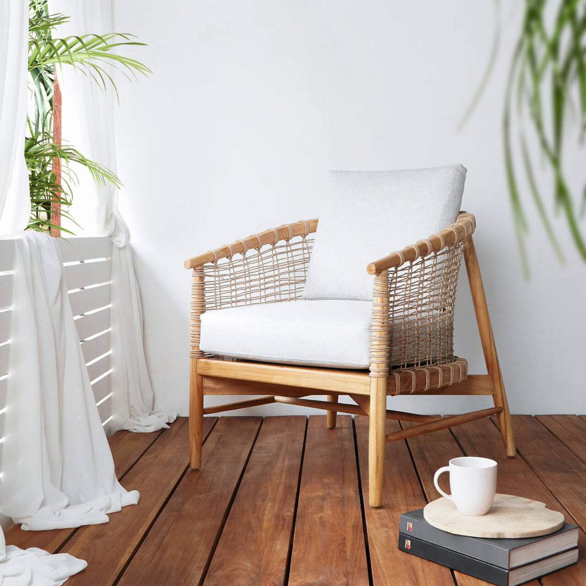 Riegel Lounge Chair With White Cushion – Set of 2