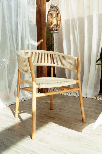 Padova dining chair in natural materials – handmade boho furniture from Bali