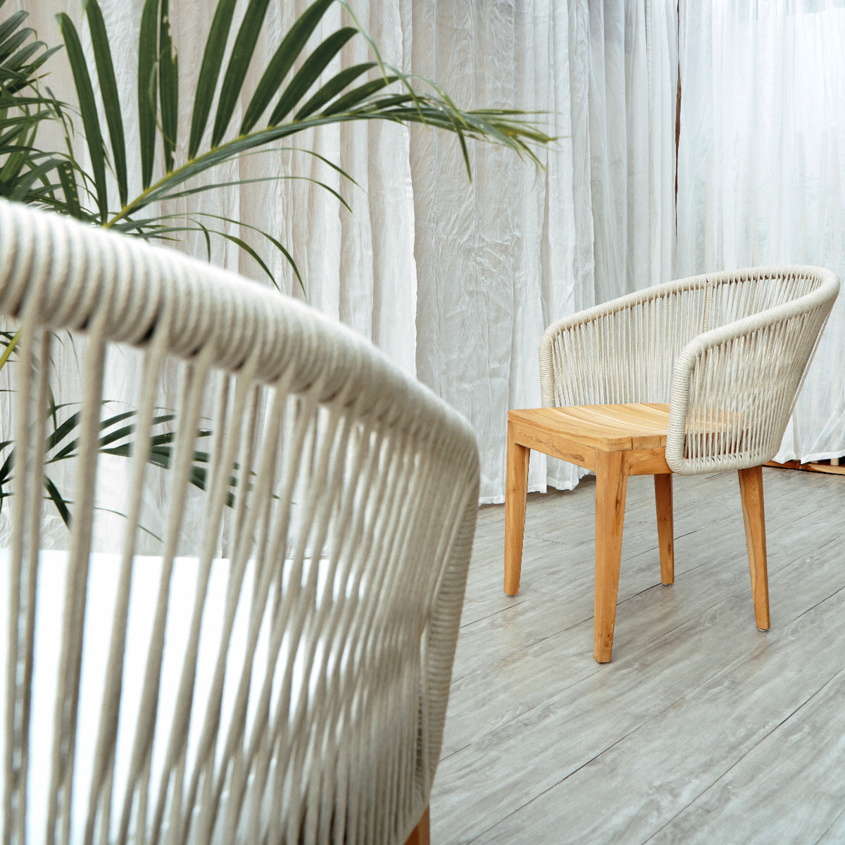 Lucia dining chair, boho furniture handmade by Balinese artisans