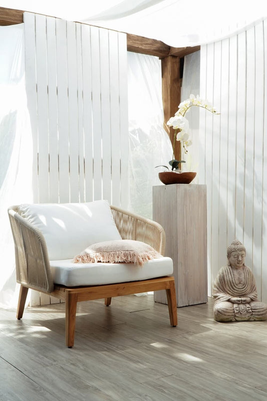 Bali Furniture – Lucia 1 Seater Including Off White Cushion – The Lucia 1 Seater Including Off White C