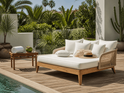Lucia Daybed Including Off White Cushion And 10 Pillows