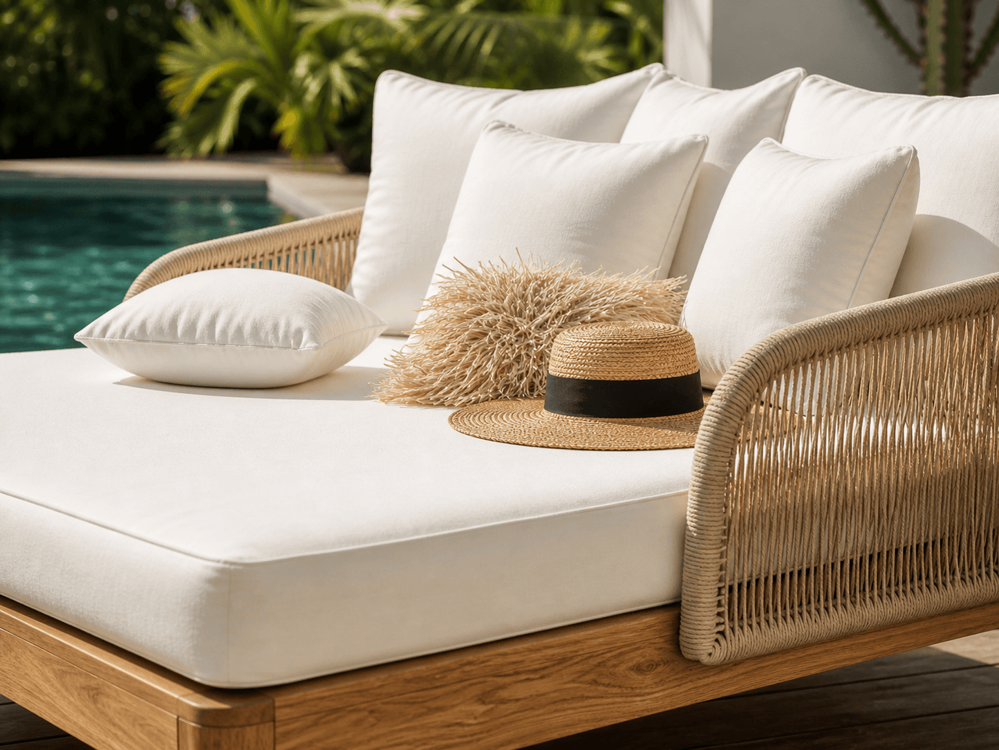 Lucia Daybed Including Off White Cushion And 10 Pillows