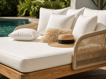 Lucia Daybed Including Off White Cushion And 10 Pillows