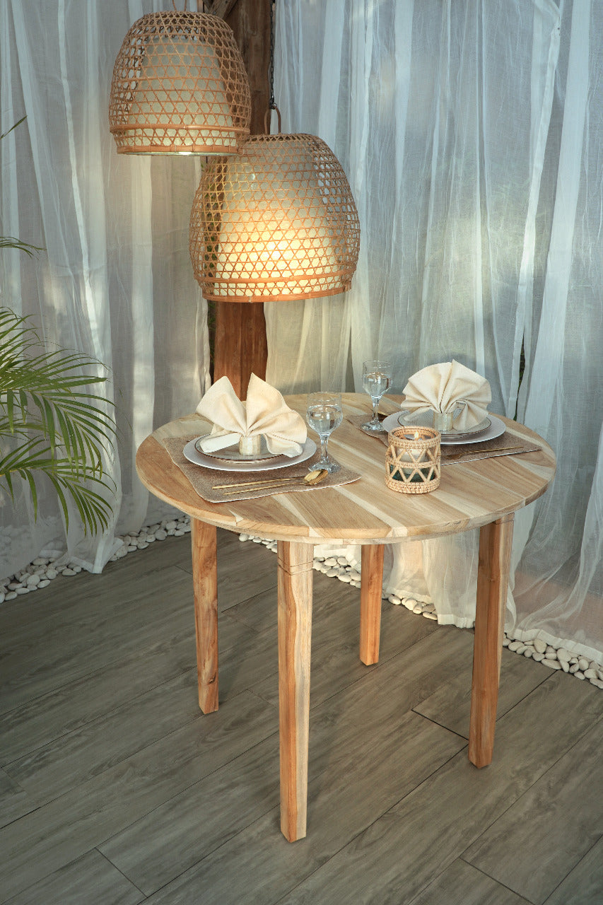 Teak table – Ursula – boho furniture handmade in Bali by BaliSouk