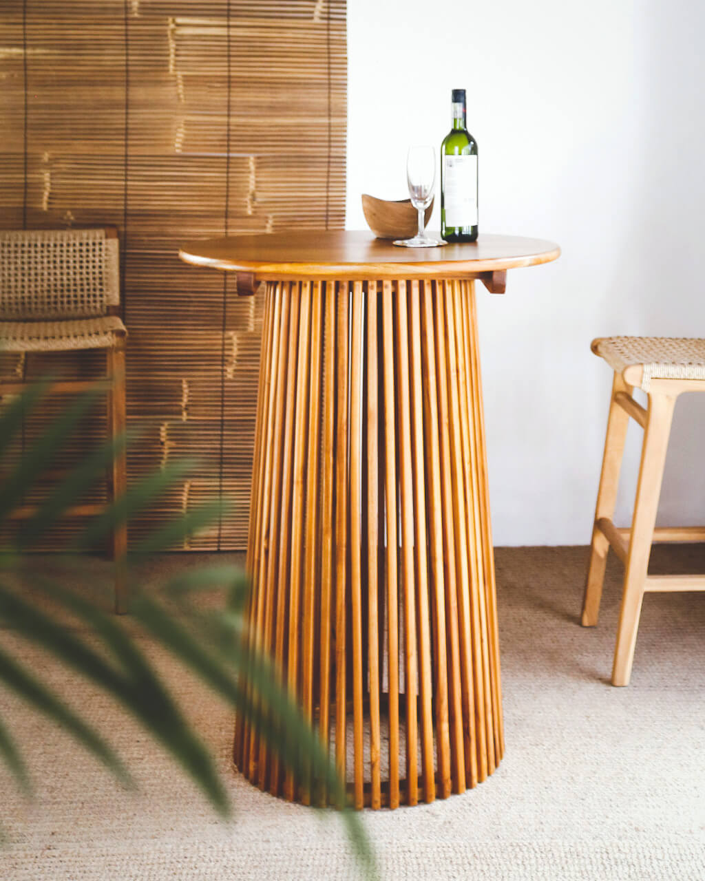 Bali Furniture – Kentana Round Bar Table – The Kentana Round Bar Table adds depth a