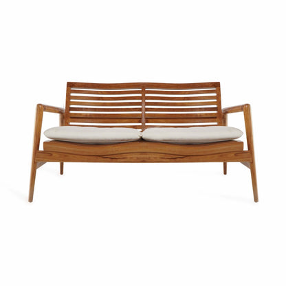 Teak living set – Dover Rounded Arm, natural natural materials in boho style