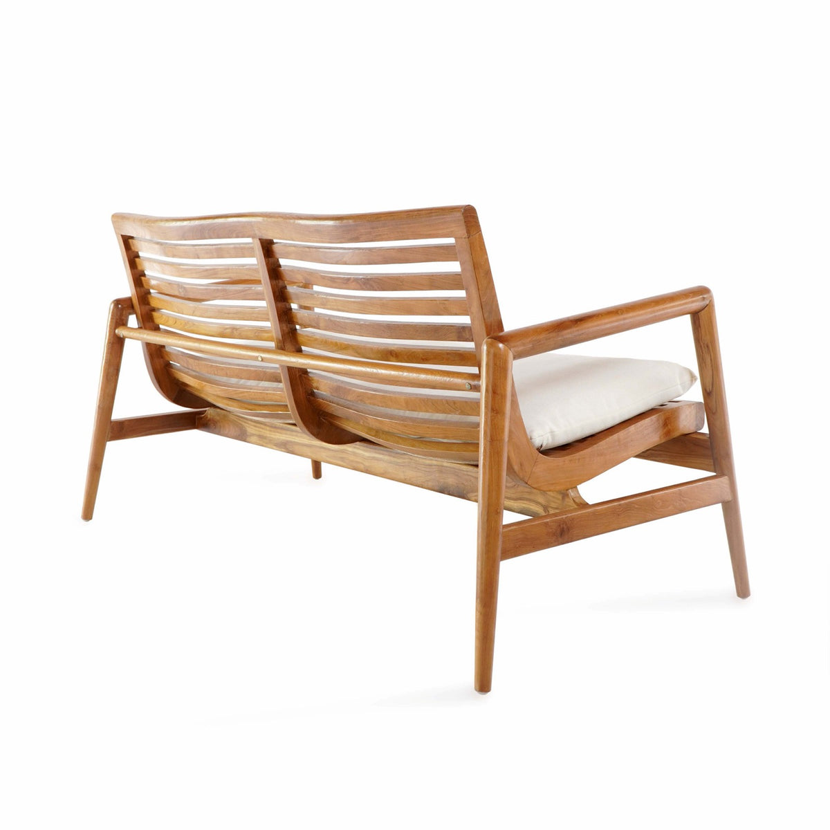 Teak living set Dover Rounded Arm – boho furniture, handwoven and handmade in Bali
