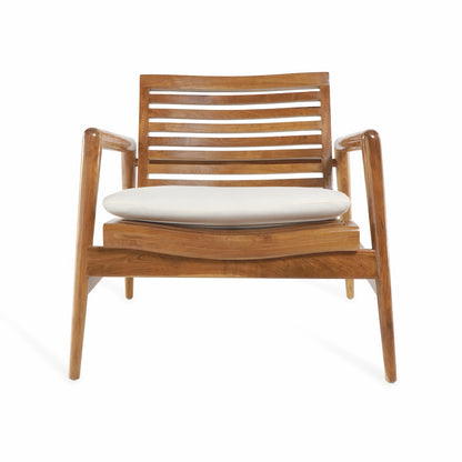 Teak living set – Dover Rounded Arm, natural natural materials in boho style