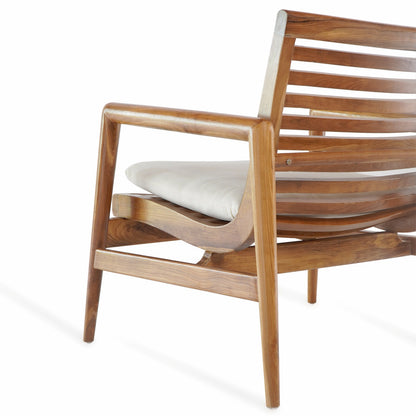 Teak living set – Dover Rounded Arm, natural natural materials in boho style