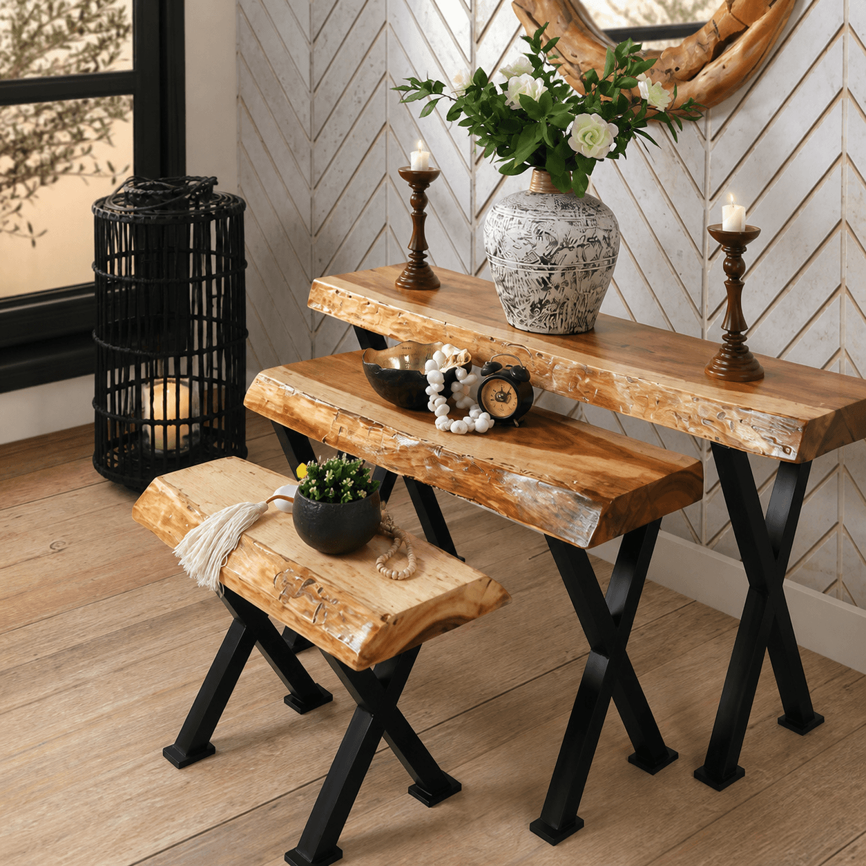 Dominica Table Set Of Three - Kd