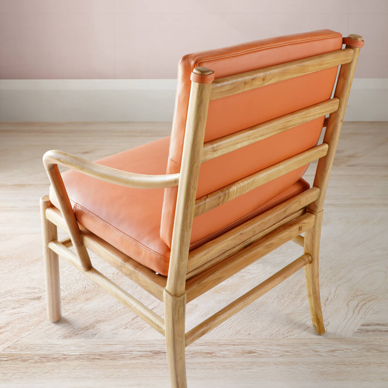 Georgia Dining Armchair With Orange Cushion Set