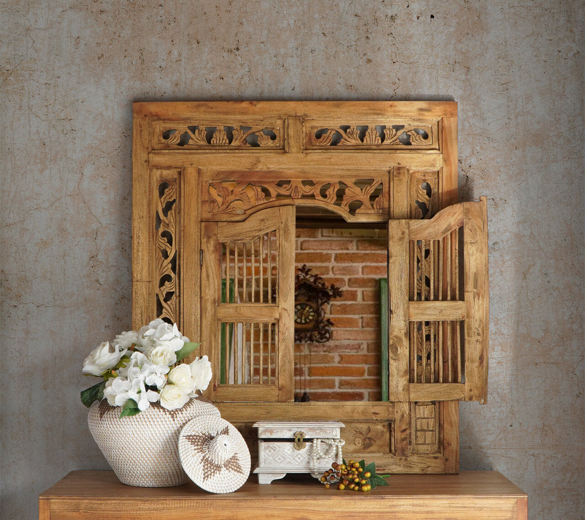 Prison Mirror Antique Natural