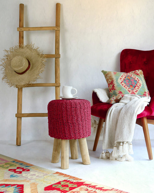 Bali Furniture – Davos Stool With Four Legs – The Davos Stool With Four Legs Red offer