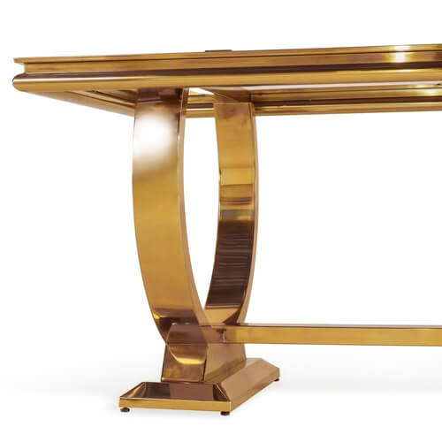 Riyadh Dining Table With Tempered Glass Top