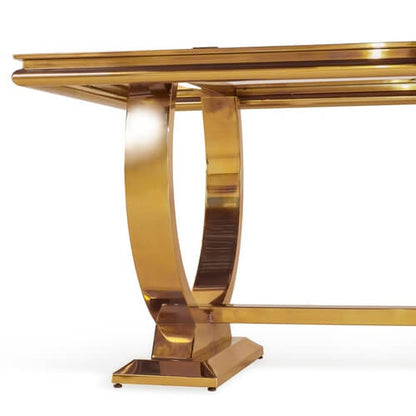 Riyadh Dining Table With Tempered Glass Top
