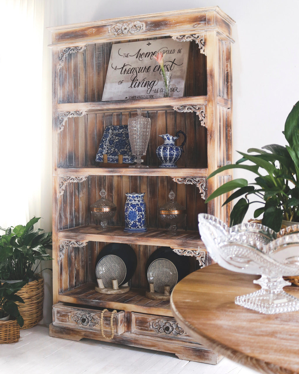Dominique Carving Bookcase Large