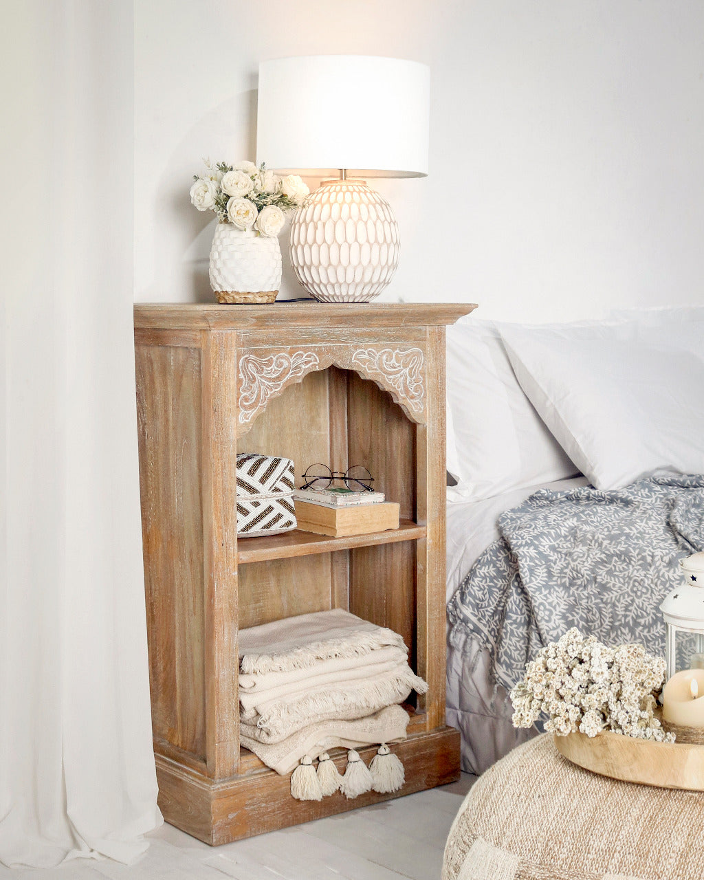 The Kinabalu bedside table – natural materials, boho furniture handmade in Bali