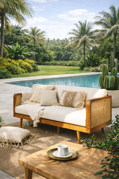 Vicenza Sofa Including White Cushion Seat