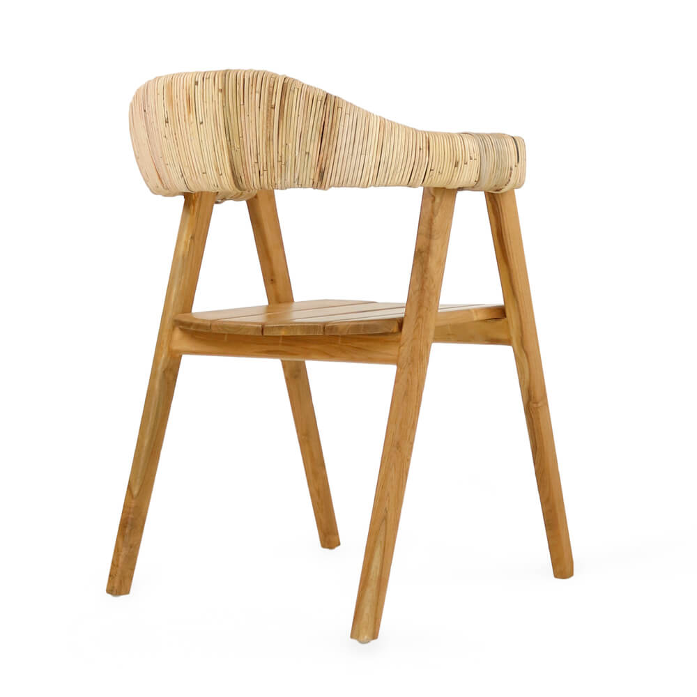 Rimini Armchair With Wooden Slat And Without Cushion