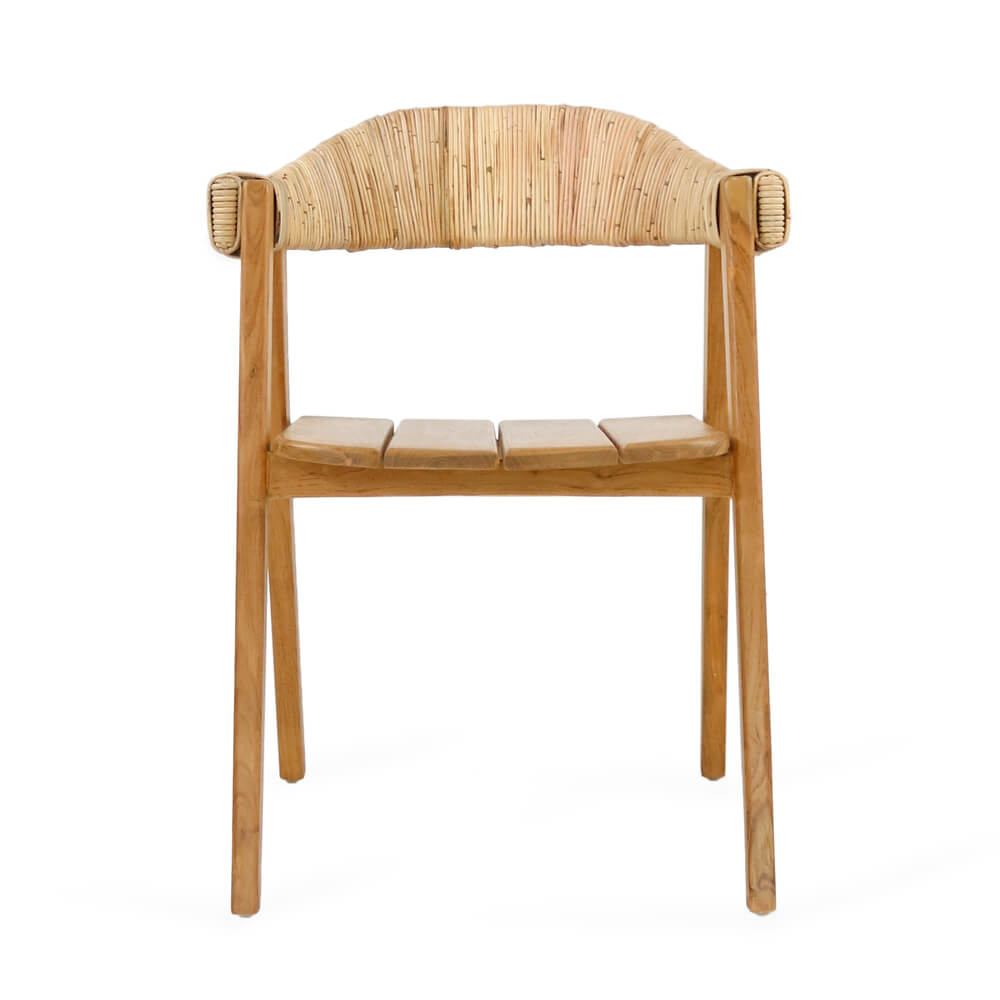 Rimini Armchair With Wooden Slat And Without Cushion