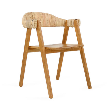 Bali Furniture – Rimini Armchair With Wooden Slat And Without Cushion