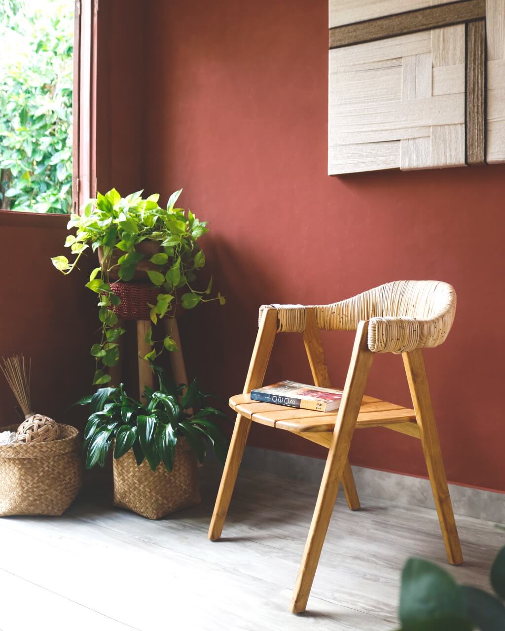 Rimini Armchair With Wooden Slat And Without Cushion – Set of 2