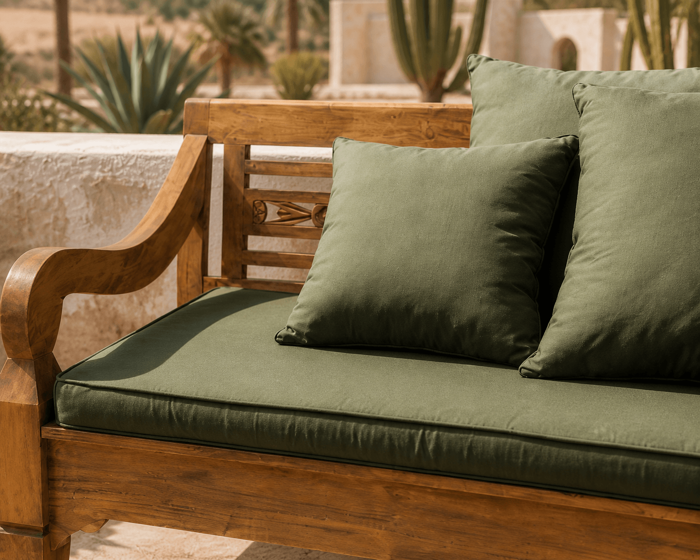 Java Daybed With Green Cushion Set- Kd