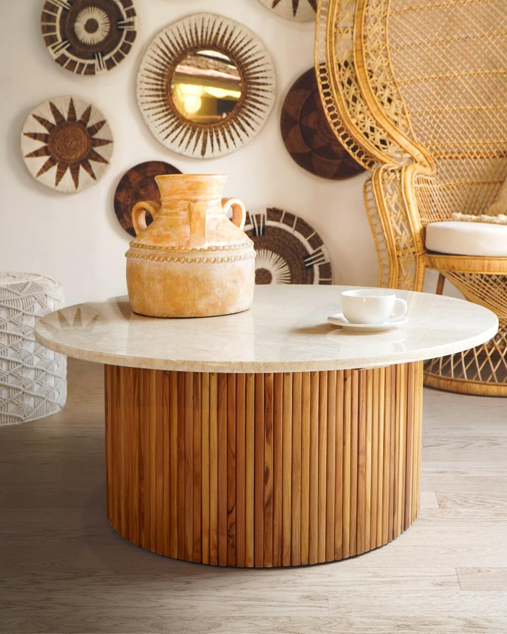 Kentana Coffee Table With Marble Top 2