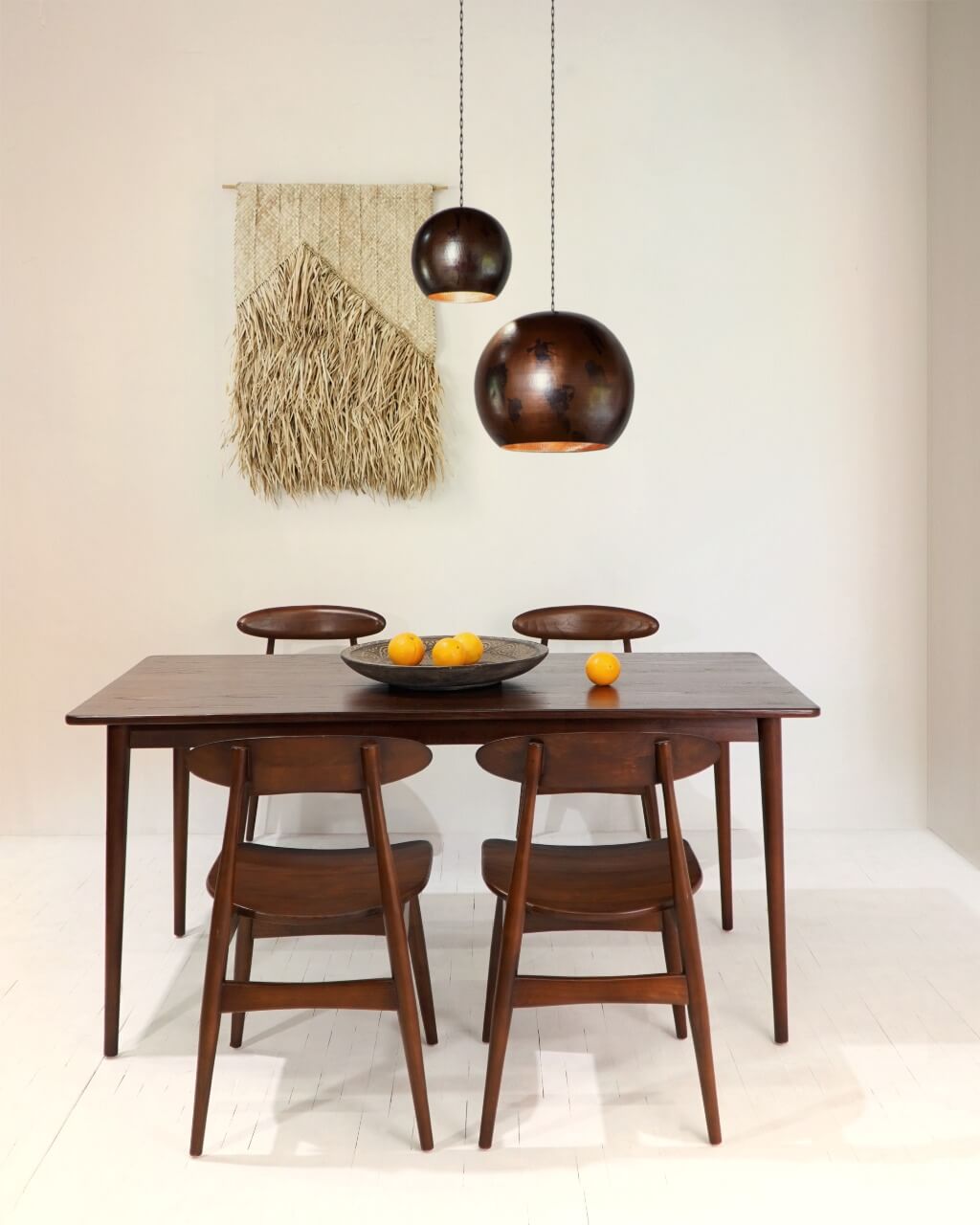 Lucio Dining Chair Without Cushon Antique Brown – Set of 2