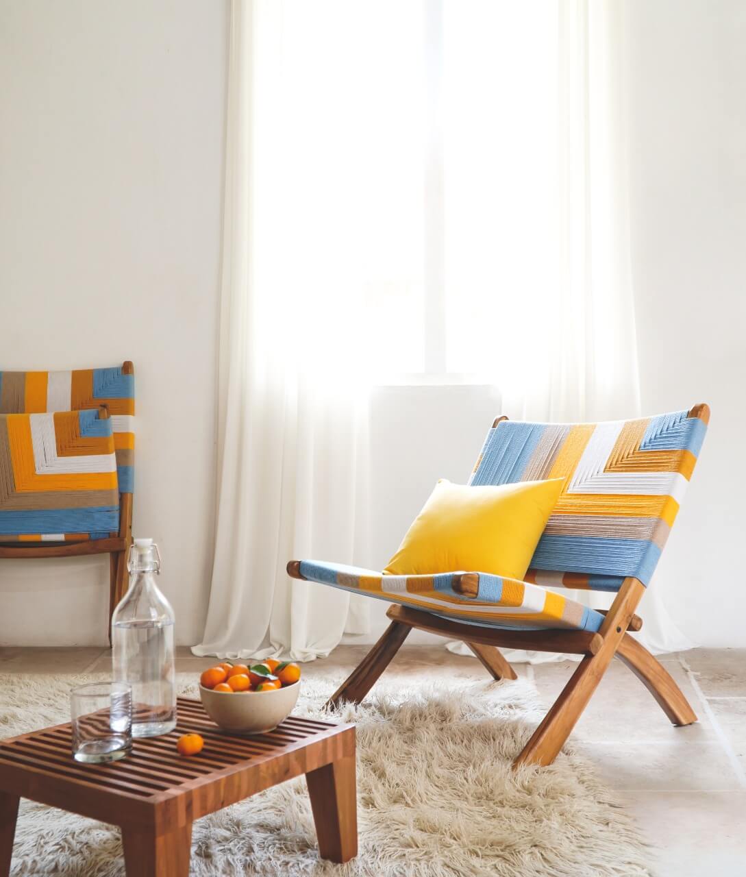 Set of 2 Catania Multi Color Chair Without Cushion 3 | Worldwide ...