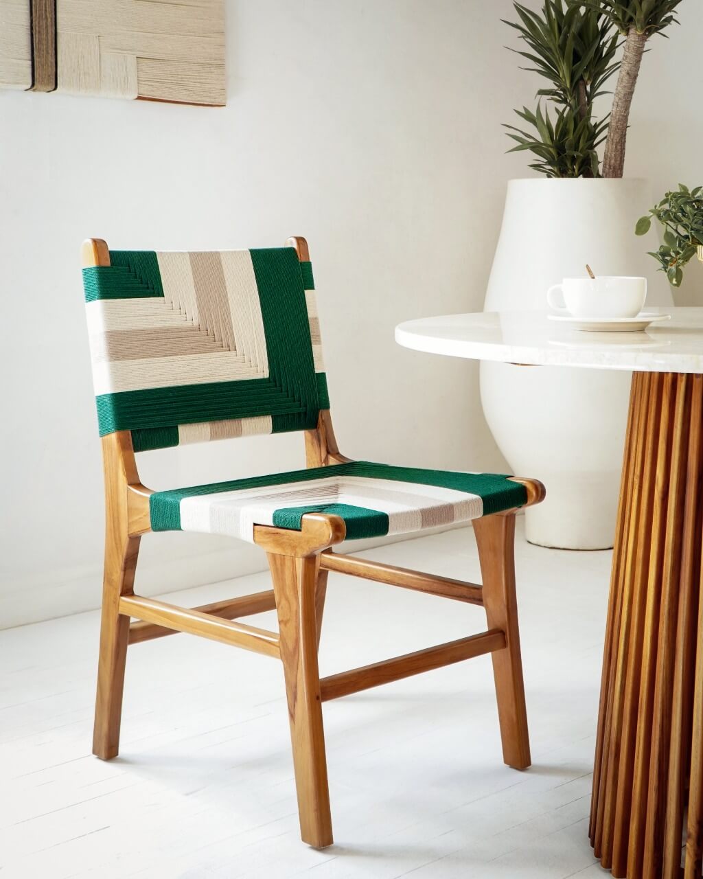 Katjia Rope Dining Chair Without Cushion Black
