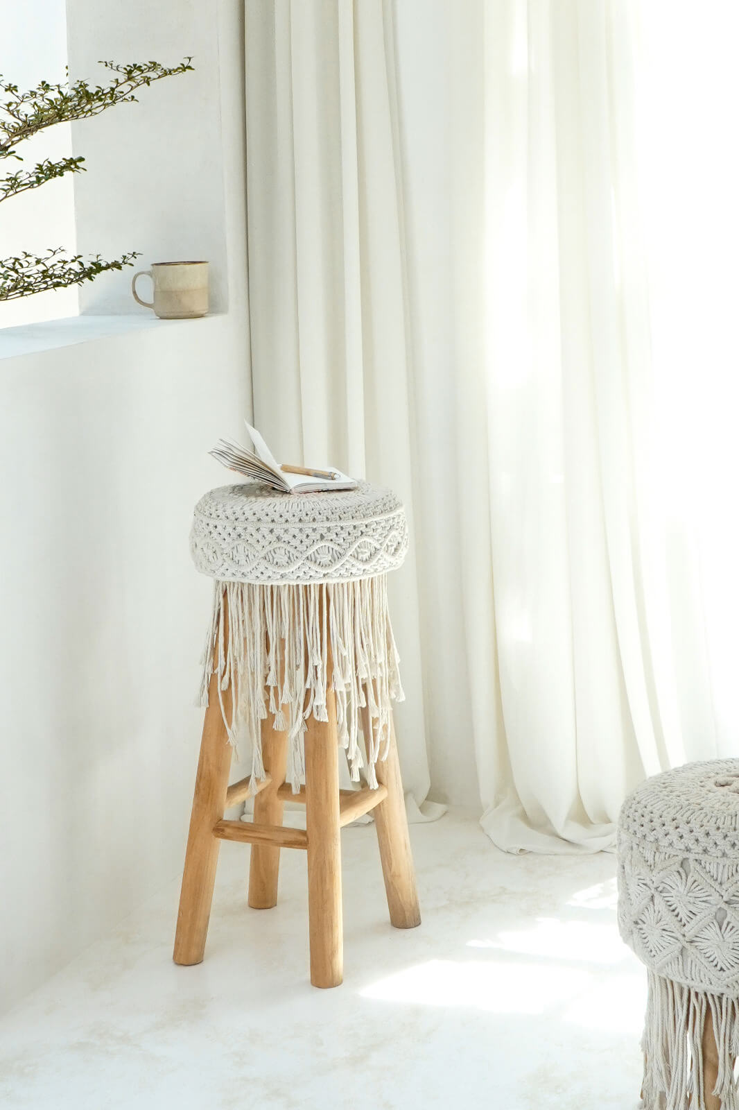 Anggun Macrame Bar Stool