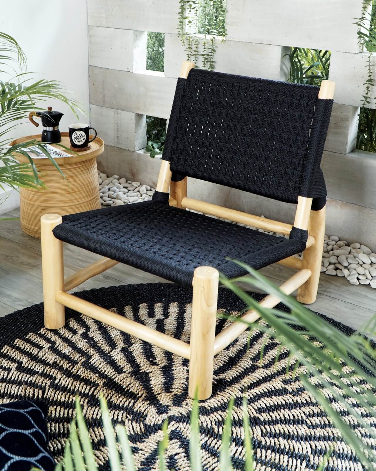 Paris Lazy Chair With Double Wicker 