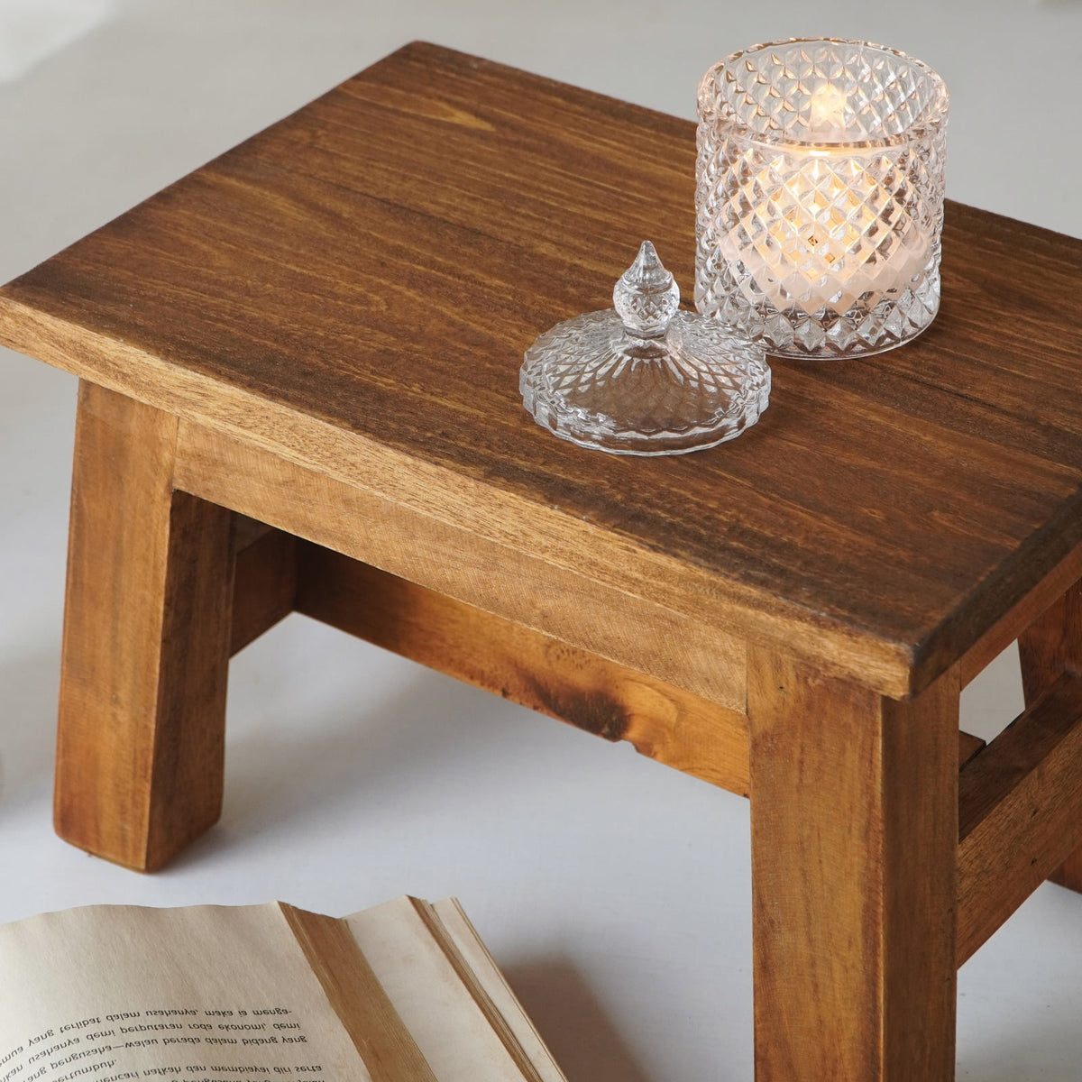 Mahogany bench Ranch – boho furniture, handwoven and handmade in Bali