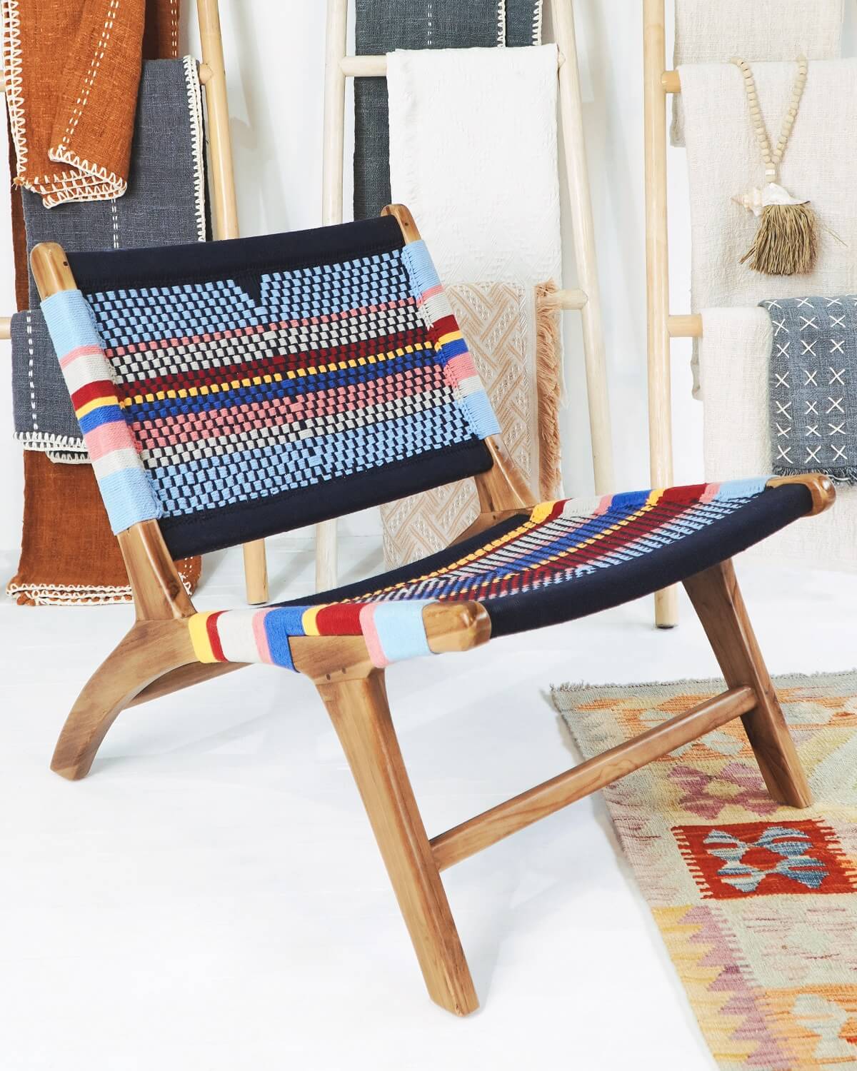 Catania Multi Color Chair Without Cushion 4 – Set of 2