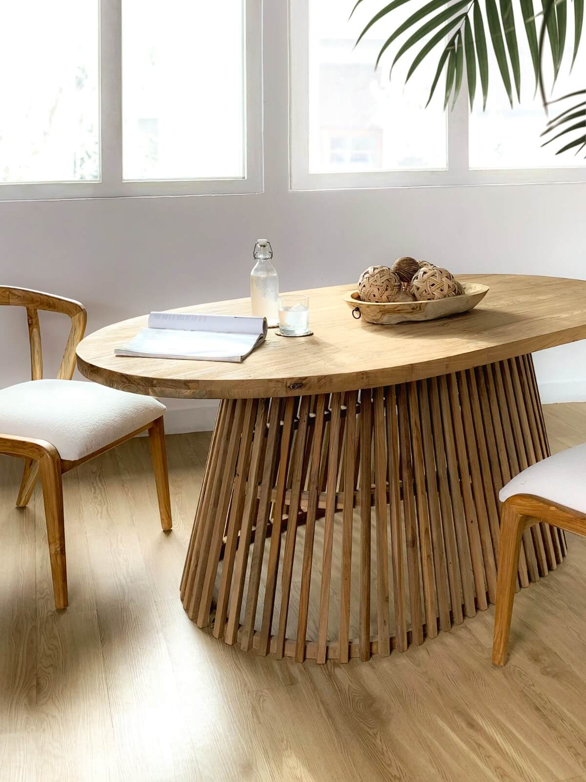 Ombara Dining Table With Top Solid