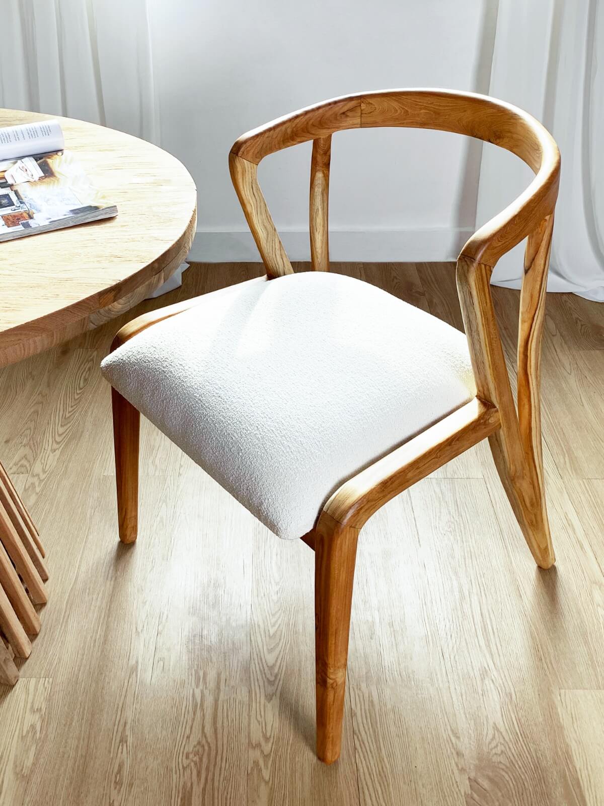 Bordeaux Dining Chair With Upholstery Cushion Seat