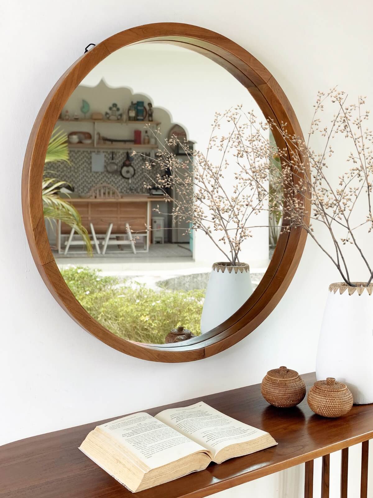 Kolding Round Mirror Natural – Set of 2