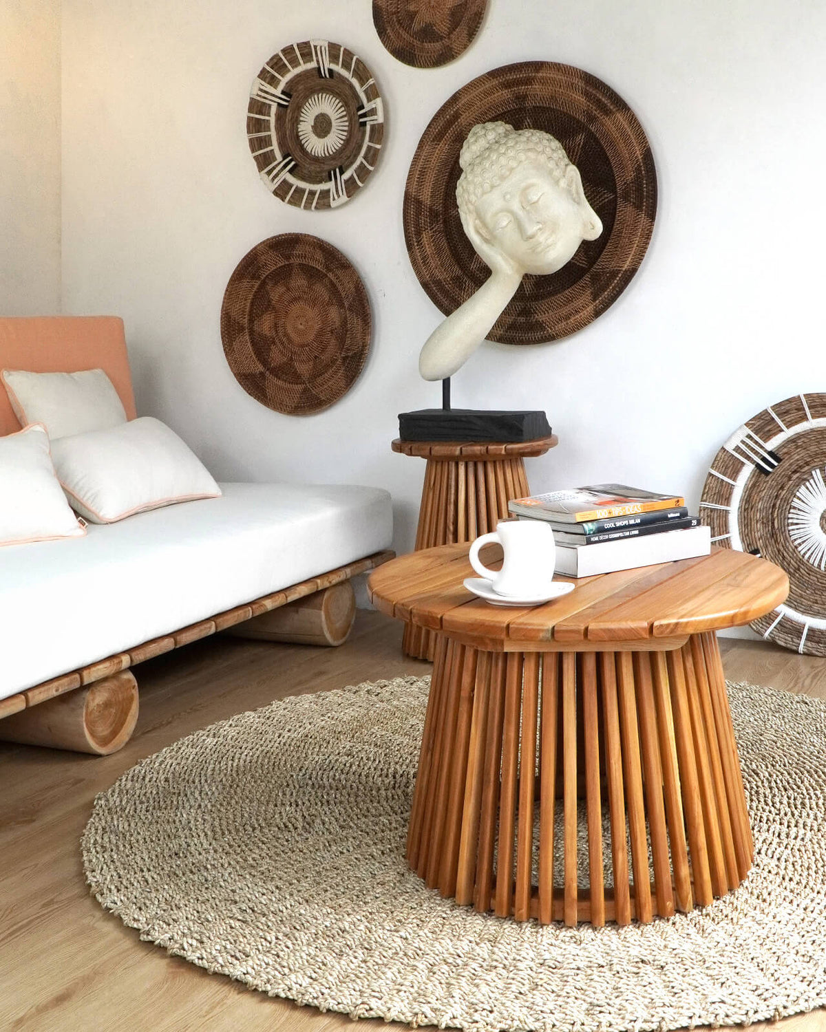 Kentana Side Table With Slat On Top