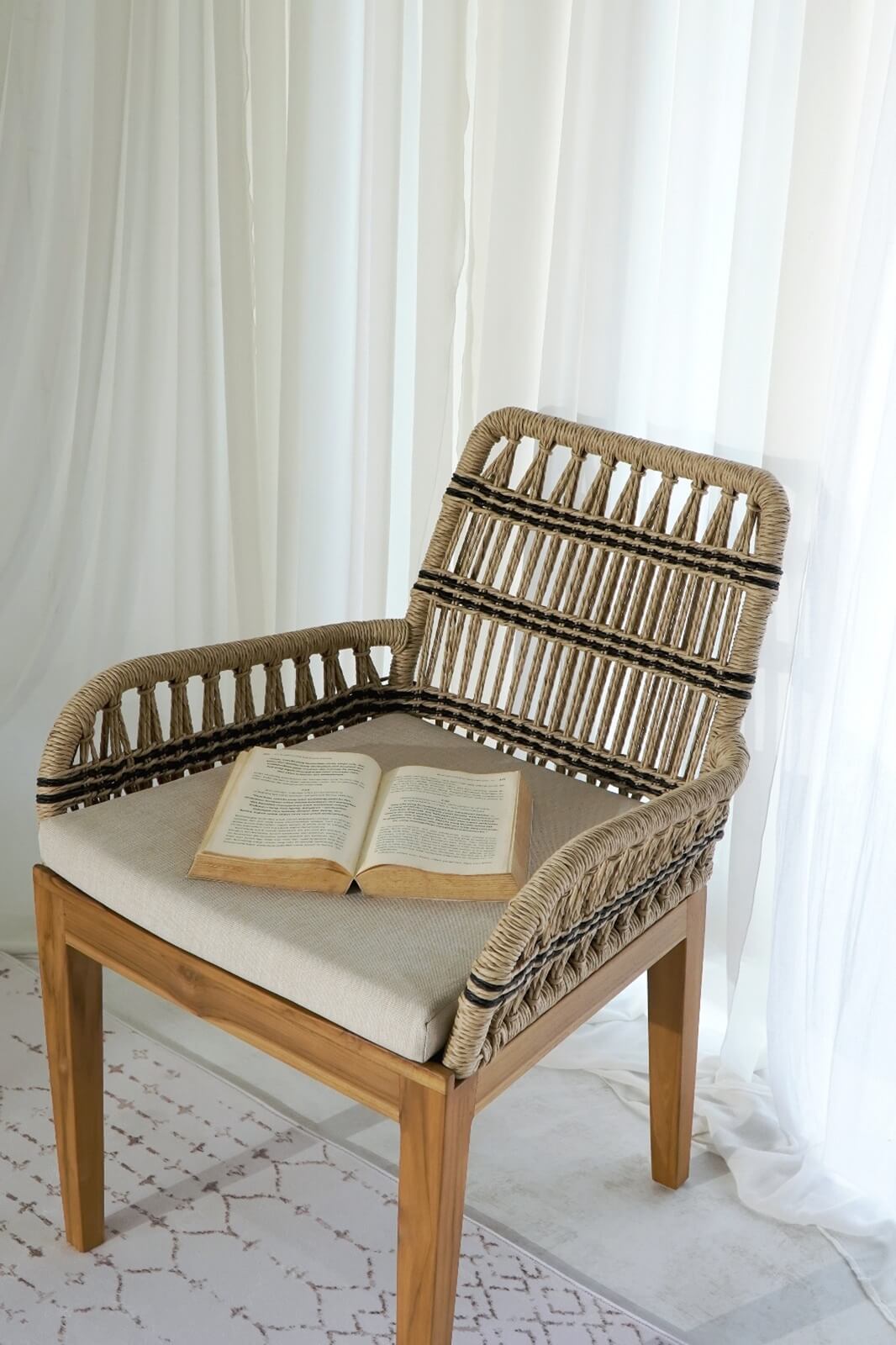 Starla Armchair With Natural Cushion