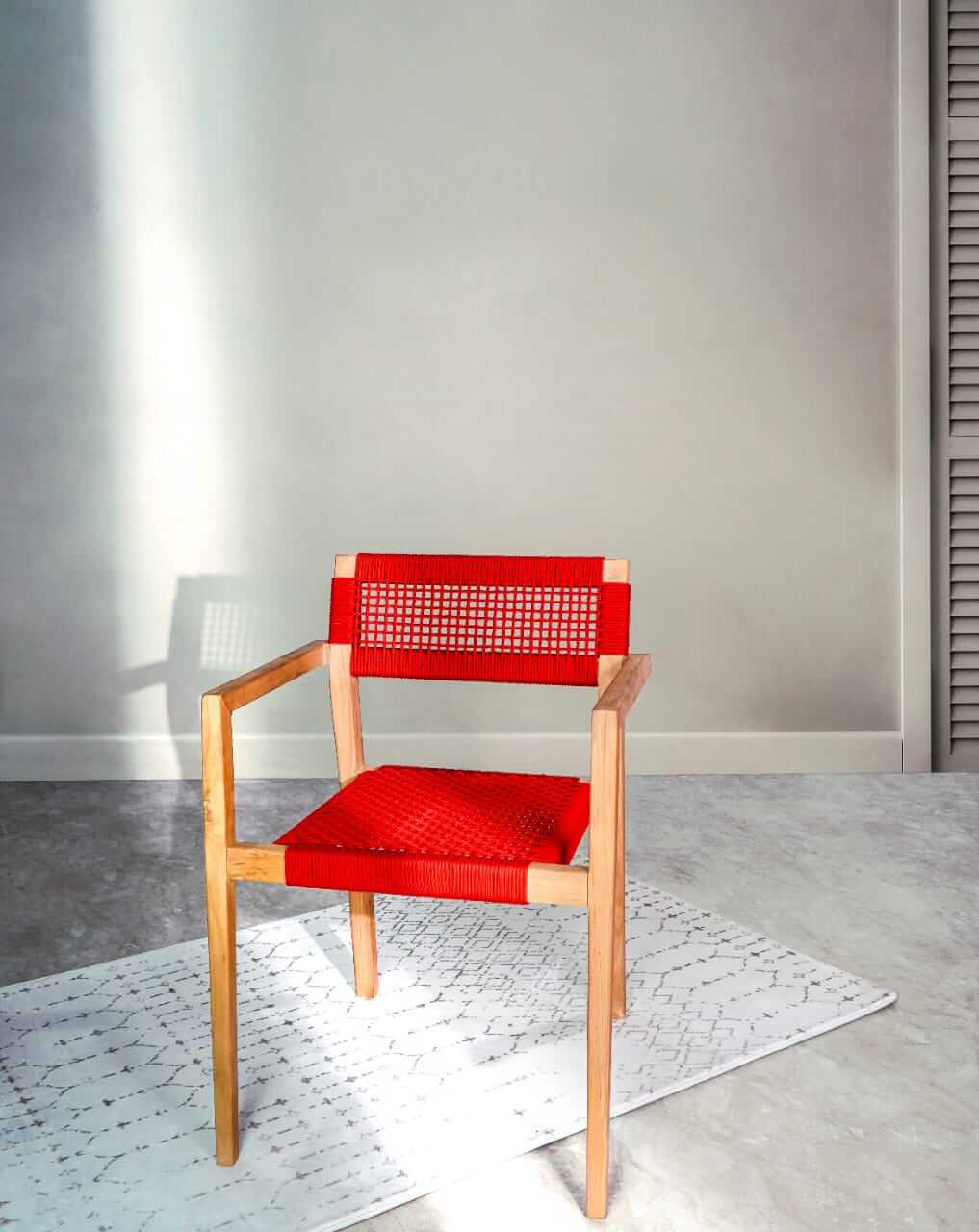 Charlotte Armchair Without Cushion Red – Set of 2