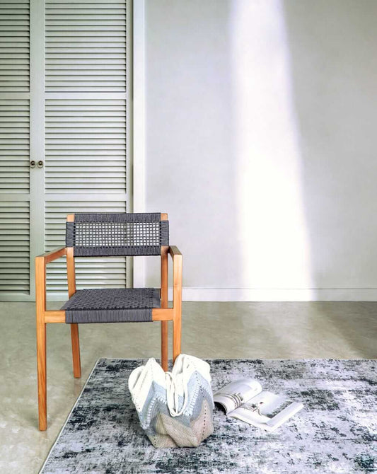 Bali Furniture – Charlotte Armchair Without Cushion Dark Grey