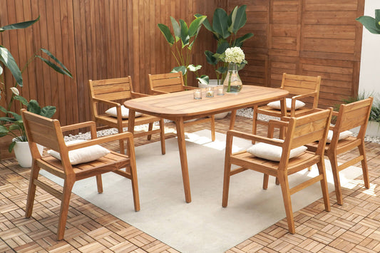 Mamiri Dining Set Of Four Including Boucle Wheat Cushion Set 4Cm