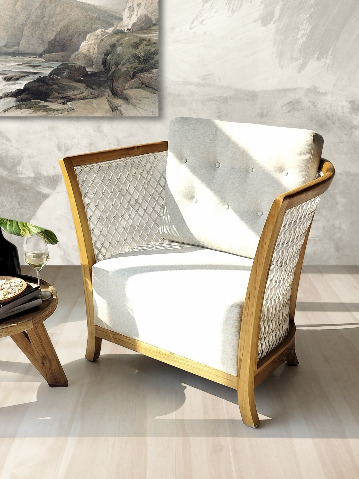 Dorothy Sofa Arm Including White Cushion Set
