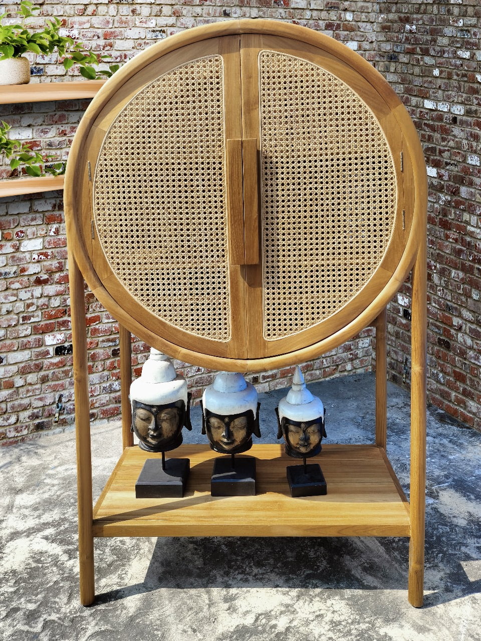 Celena Round Cabinet With Door