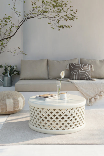 Mahameru coffee table in natural materials – handmade boho furniture from Bali