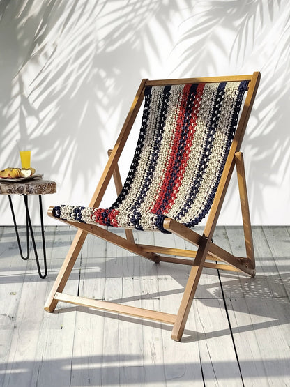 Teak lazy chair Aurora – boho furniture, handwoven and handmade in Bali